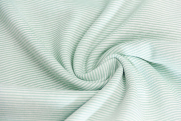 Bündchen gestreift, mint, ecru, 0,5 m